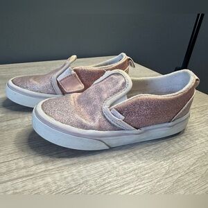 Toddler Girls Pink Sparkly Glitter Vandal Slip On Sneakers SZ 10